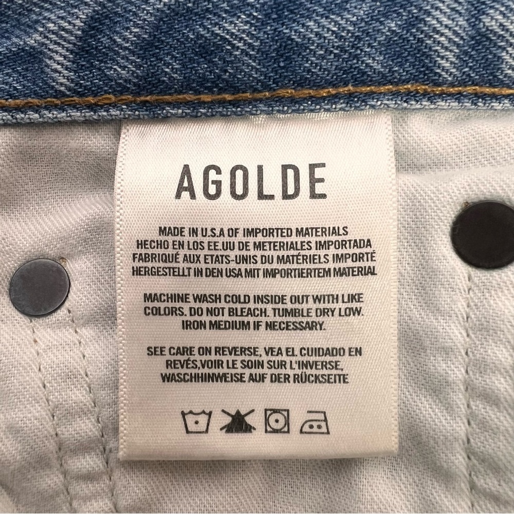 AGOLDE Riley High Rise Straight Crop Distressed Jeans - Picture 12 of 16